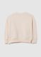 Girls' beige pure cotton sweatshirt with print_1
