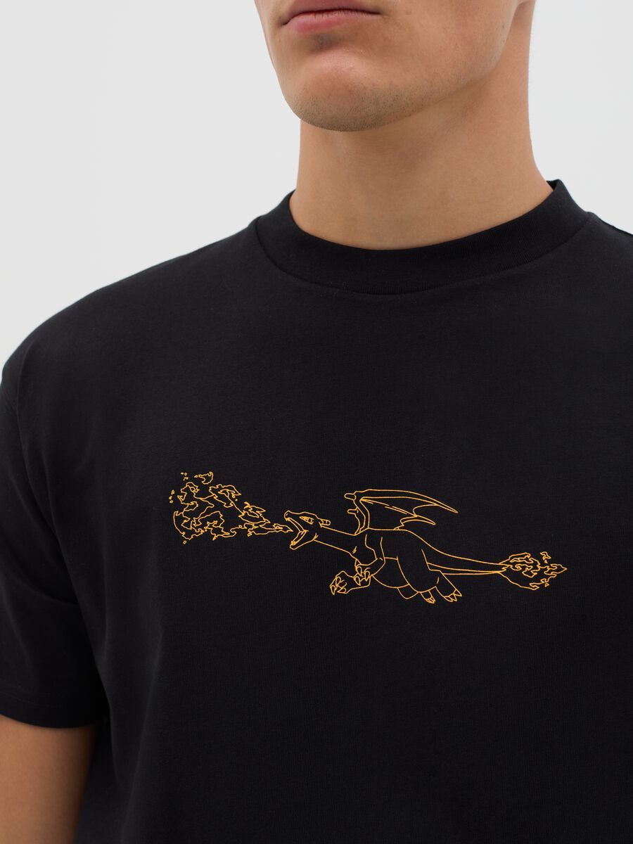 Black Manga Logo Cotton T-shirt_2