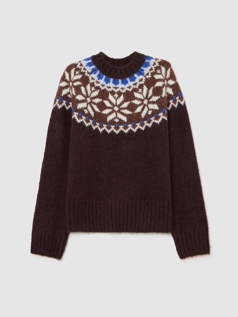 Brown jumper with jacquard pattern_5