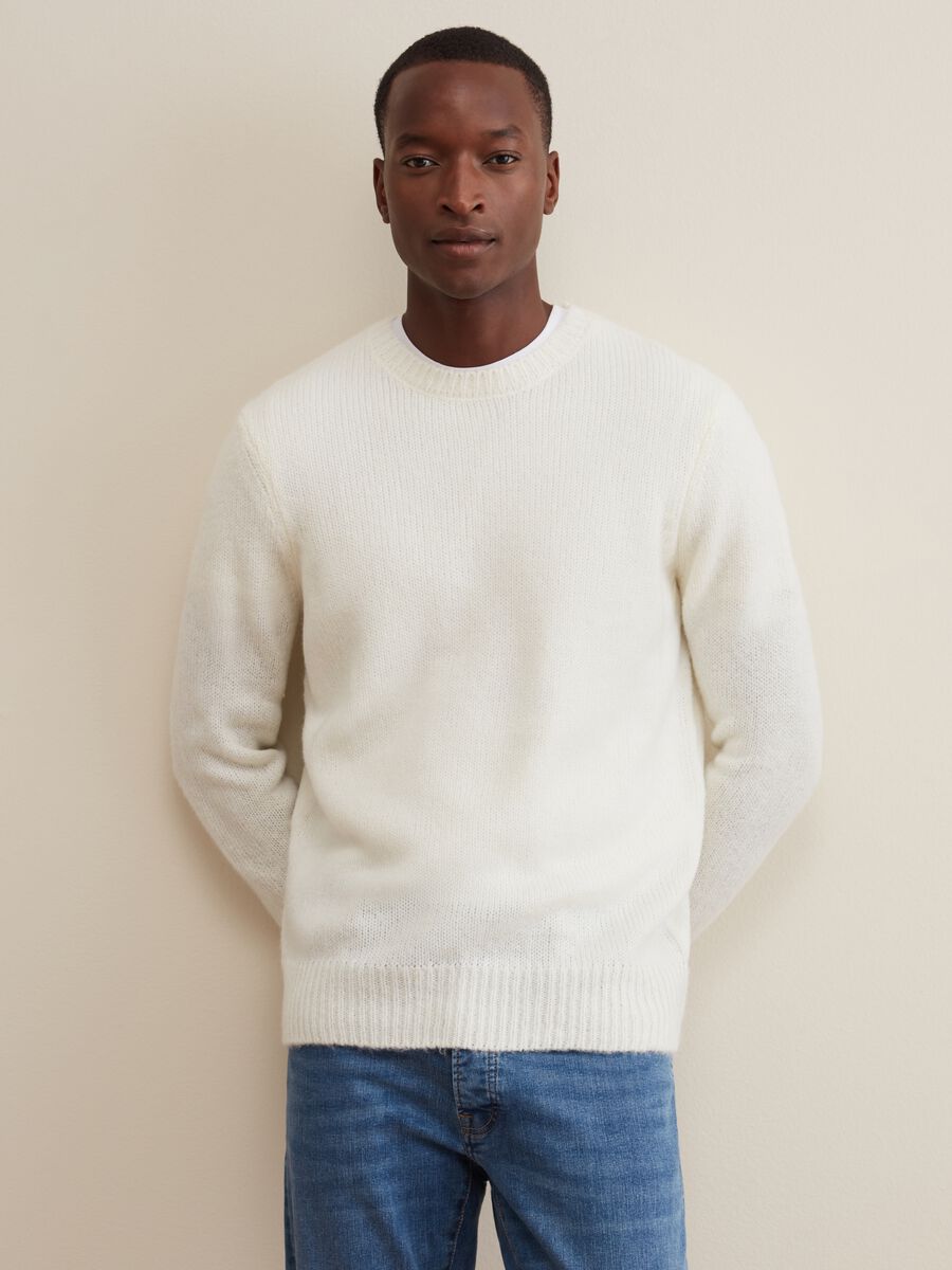 Pullover girocollo tinta unita_0