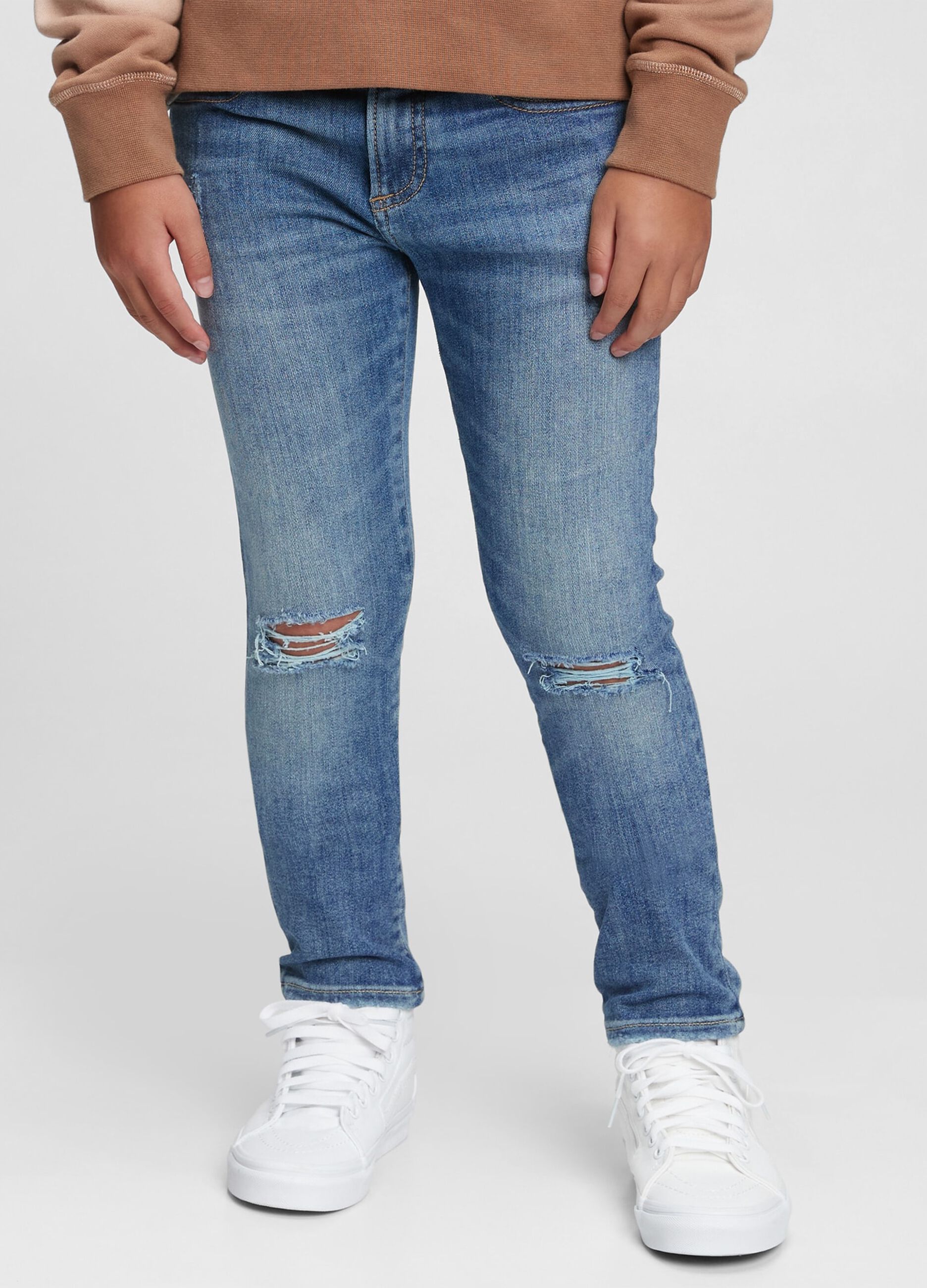Jeans skinny fit con abrasioni