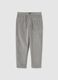 Grey cotton blend corduroy regular fit trousers_4