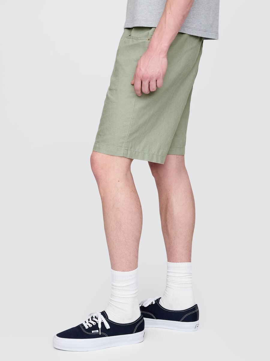 Green Linen and Cotton Shorts by Gap_2