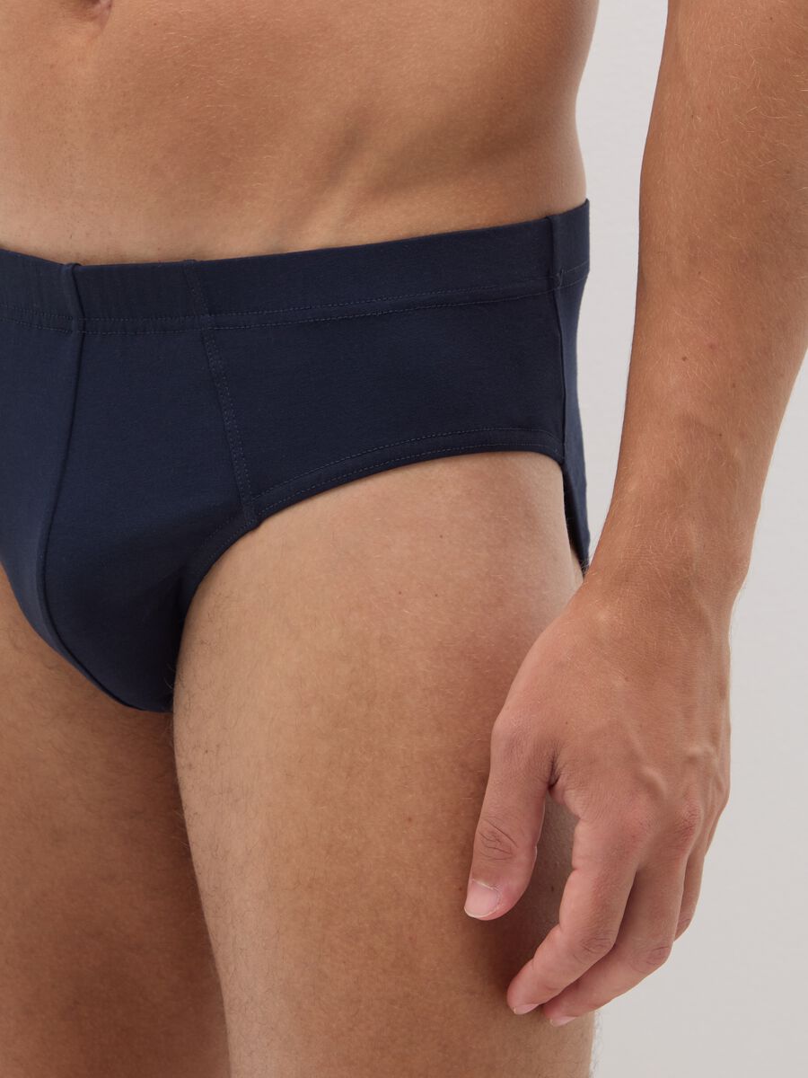 Set of blue regular fit cotton briefs_3