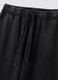 Black pure cotton wide leg jogger trousers_5