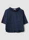 Blue stretch cotton top_0