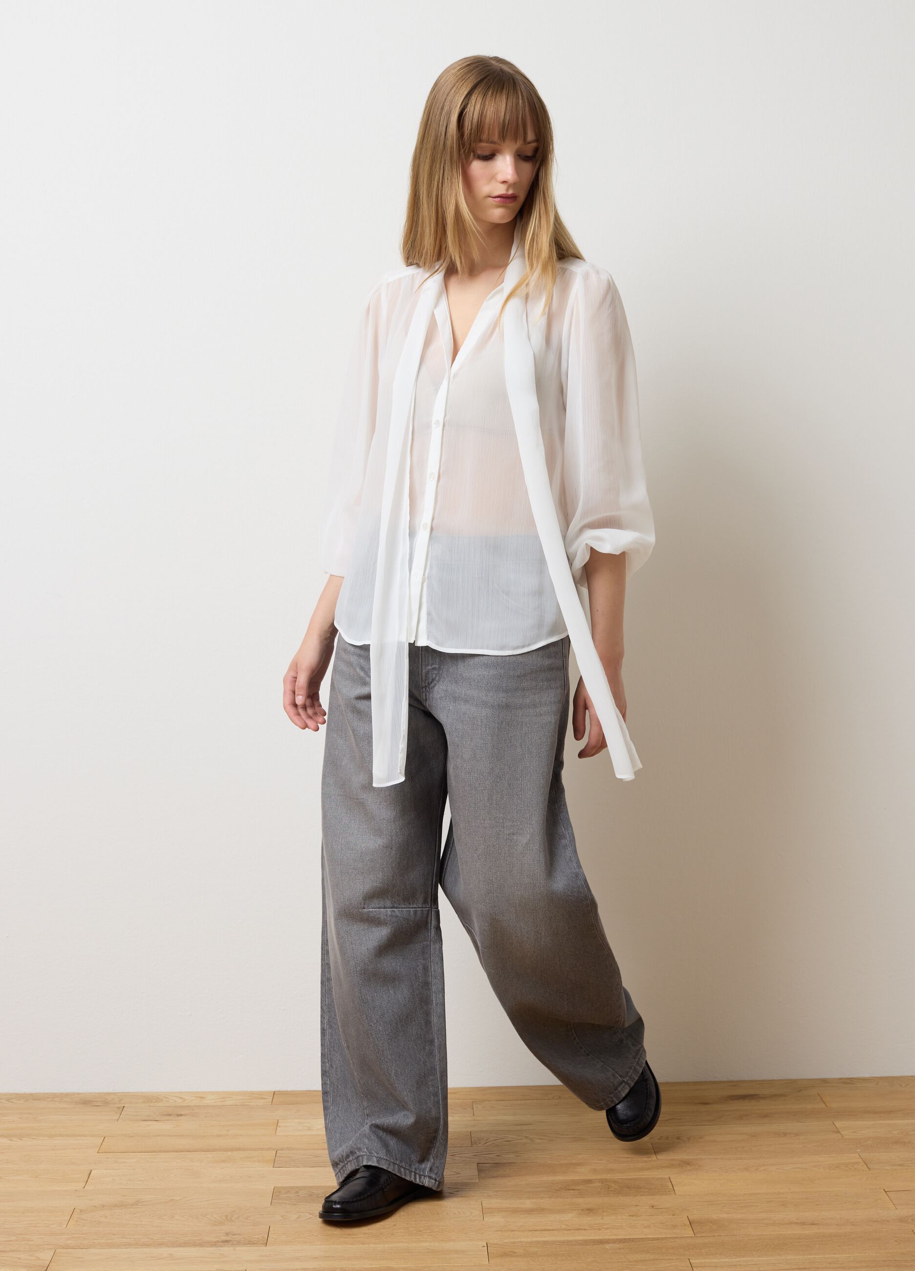 White over fit shirt