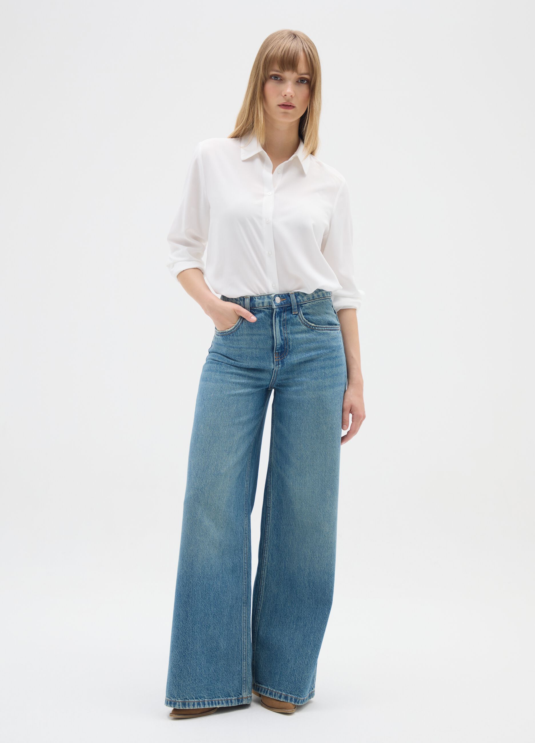 White viscose shirt