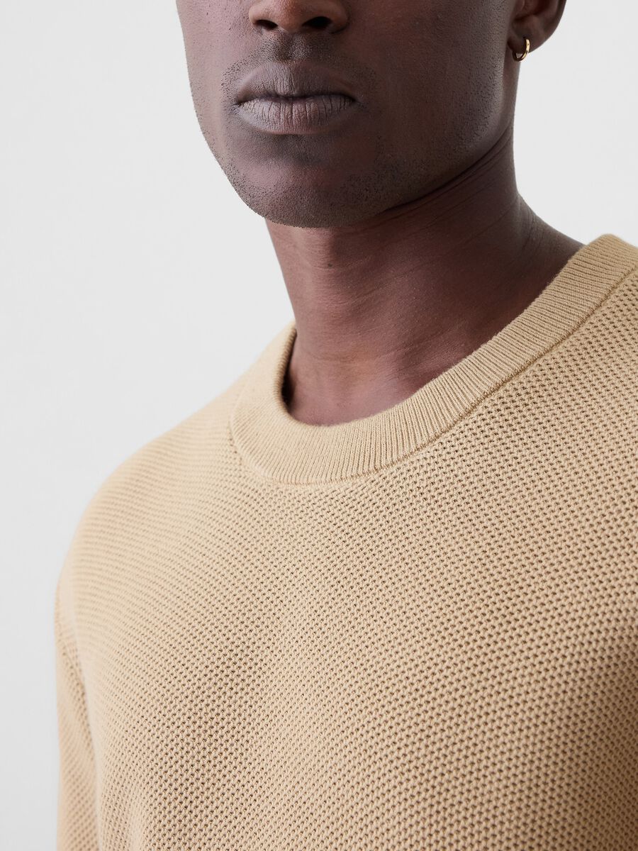 Pullover with micro waffle weave_3