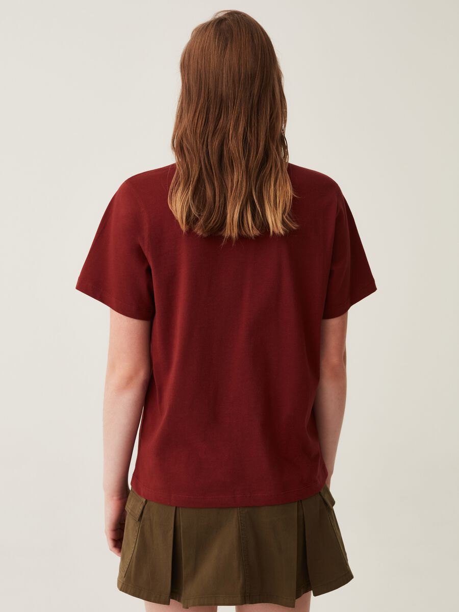 T-shirt in cotone con scollo rotondo_2
