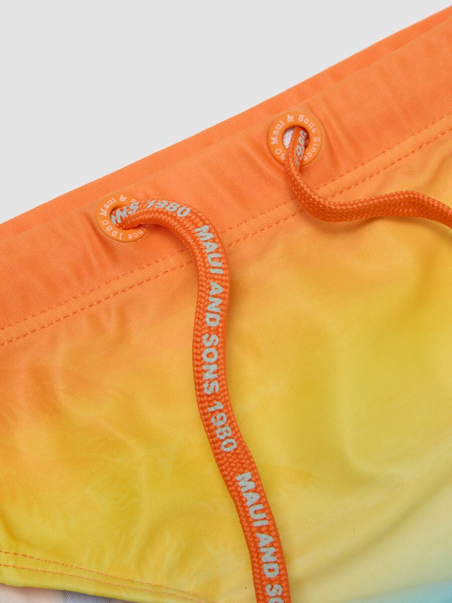 Orange and blue stretch swim briefs for boys_3