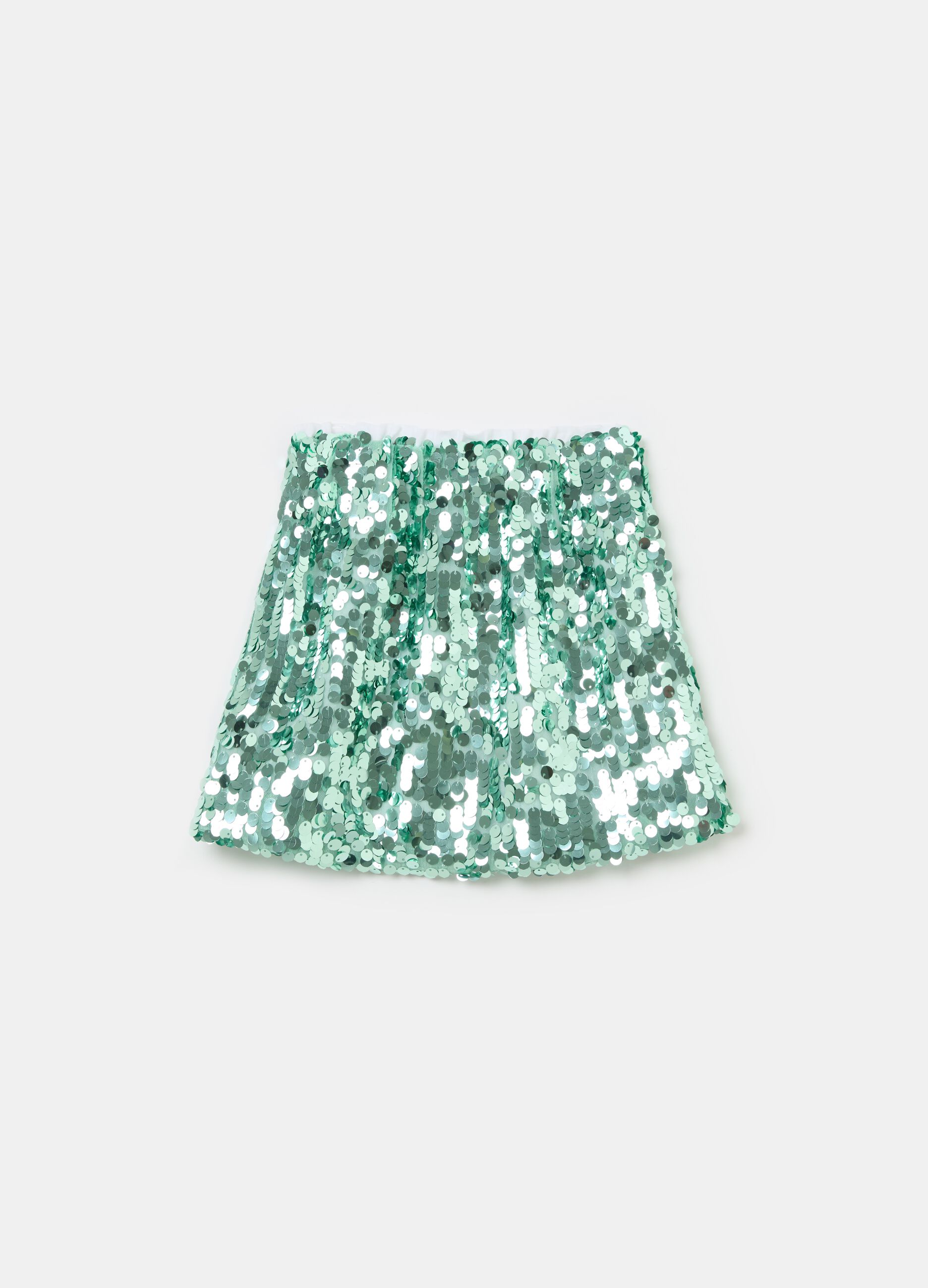 Short skirt with sequins