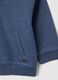 Blue newborn sweatshirt in pure cotton, regular fit with hood and zip_2