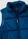 Blue padded gilet with zip and high neck, regular fit_2