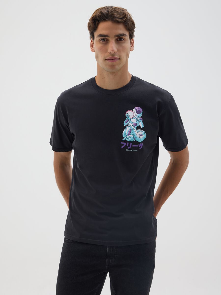 Black pure cotton T-shirt in relaxed fit_0