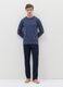 Full-length pyjamas with round neckline top_0