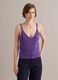 Canotta in puro cotone viola regular fit con lavorazione a maglia_2