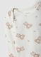 Set bianco in puro cotone organico con body e leggings stampati per neonati_2
