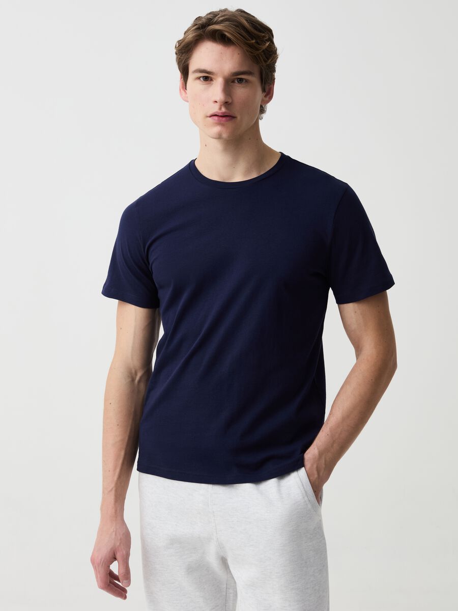 Cotton T-shirt with round neck_0