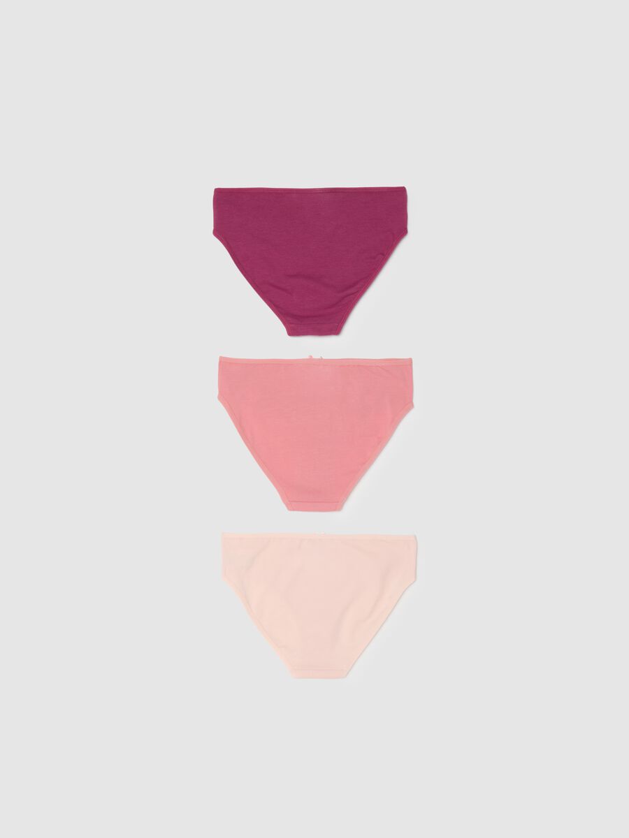 Tripack girls' multicoloured cotton blend briefs regular fit_1