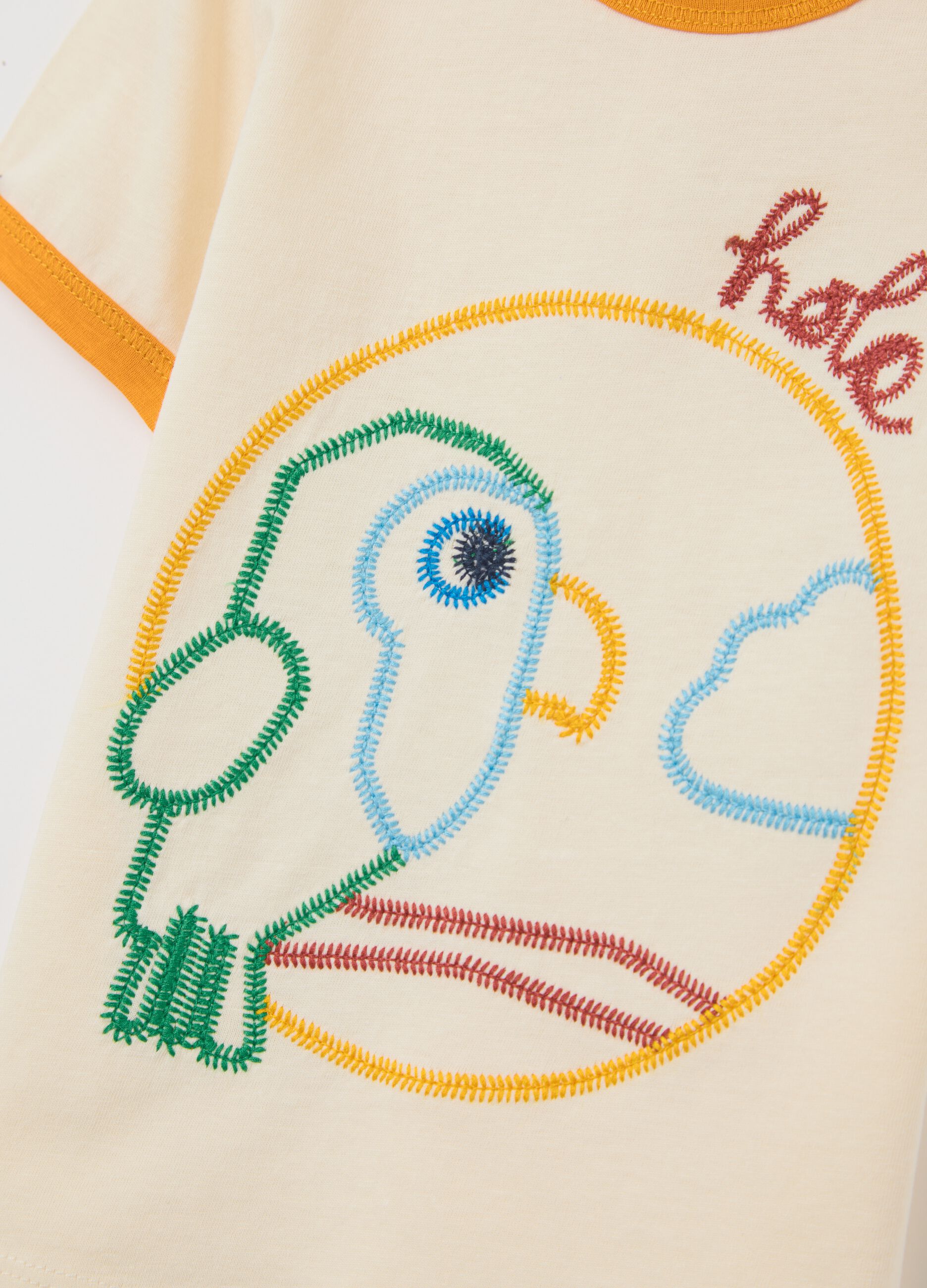 Fagottino Short Sleeve T-shirt with Colourful Print