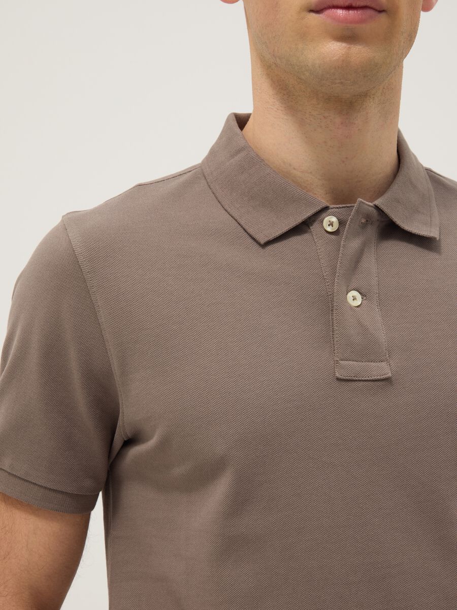Brown Slim Fit Pure Cotton Polo_3