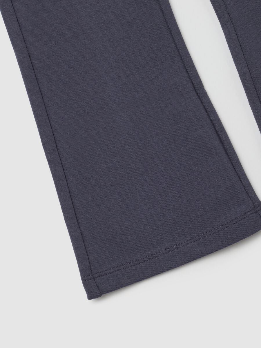 Treggings da bambina in misto cotone blu regular fit_3