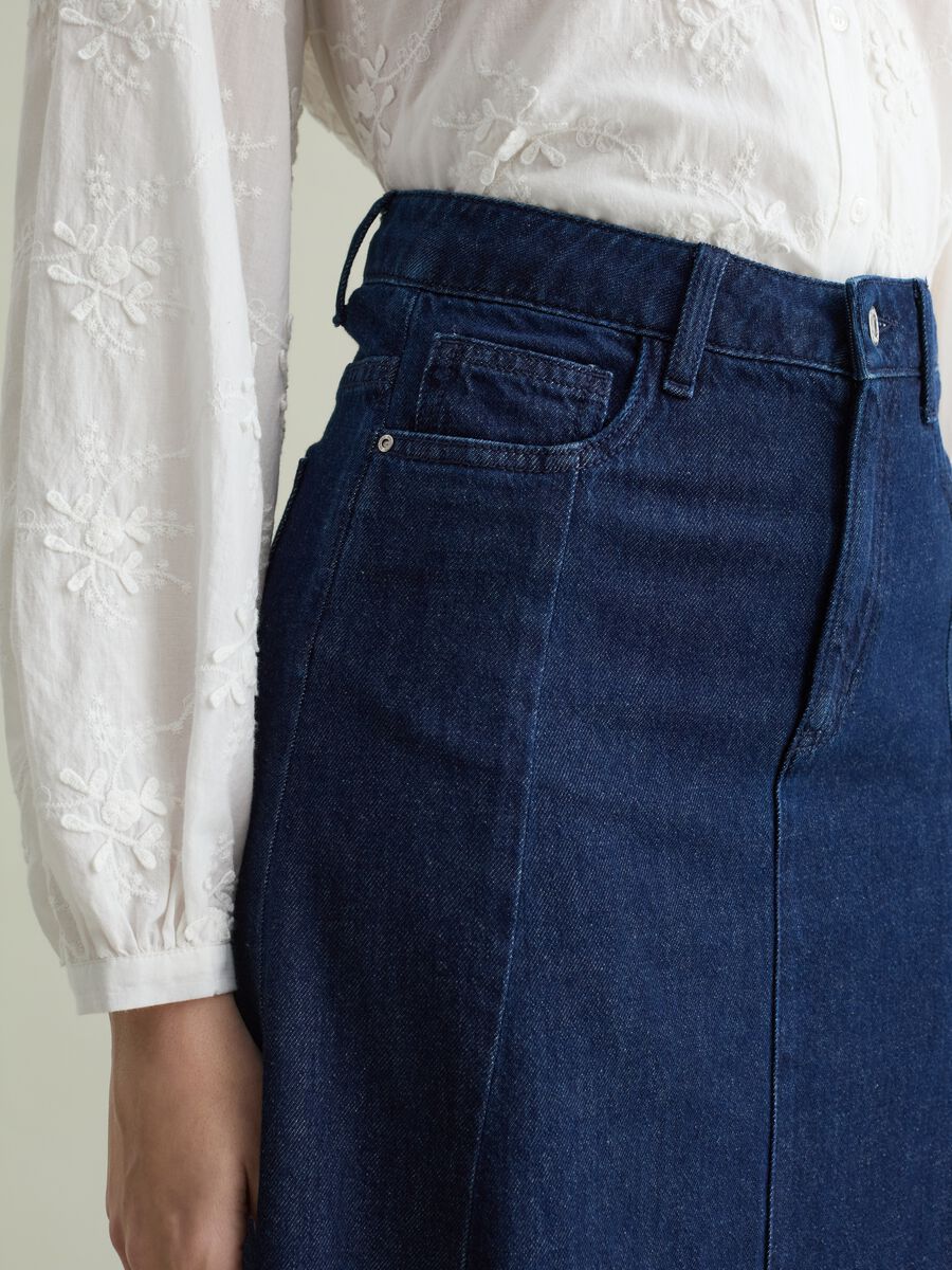 Long full skirt in denim_2