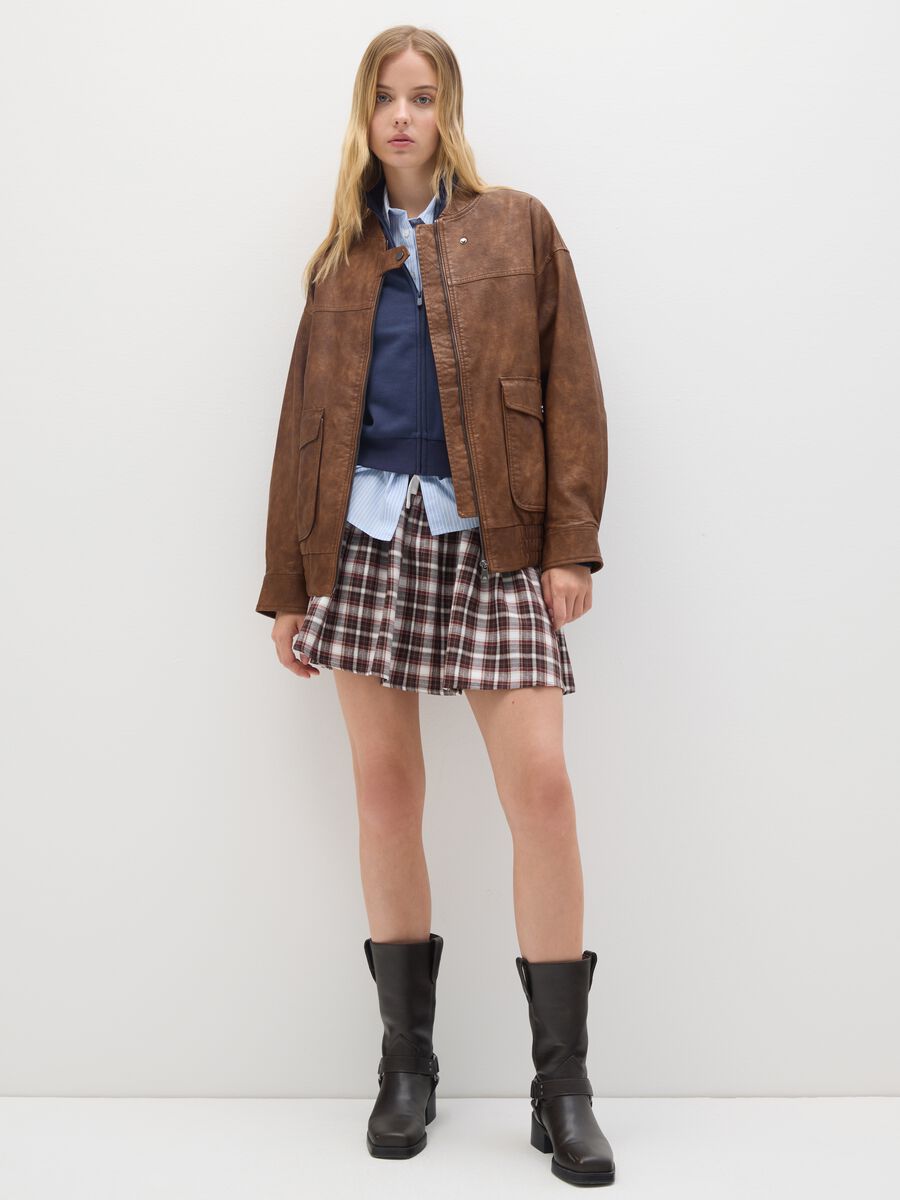 Brown regular fit jacket_1
