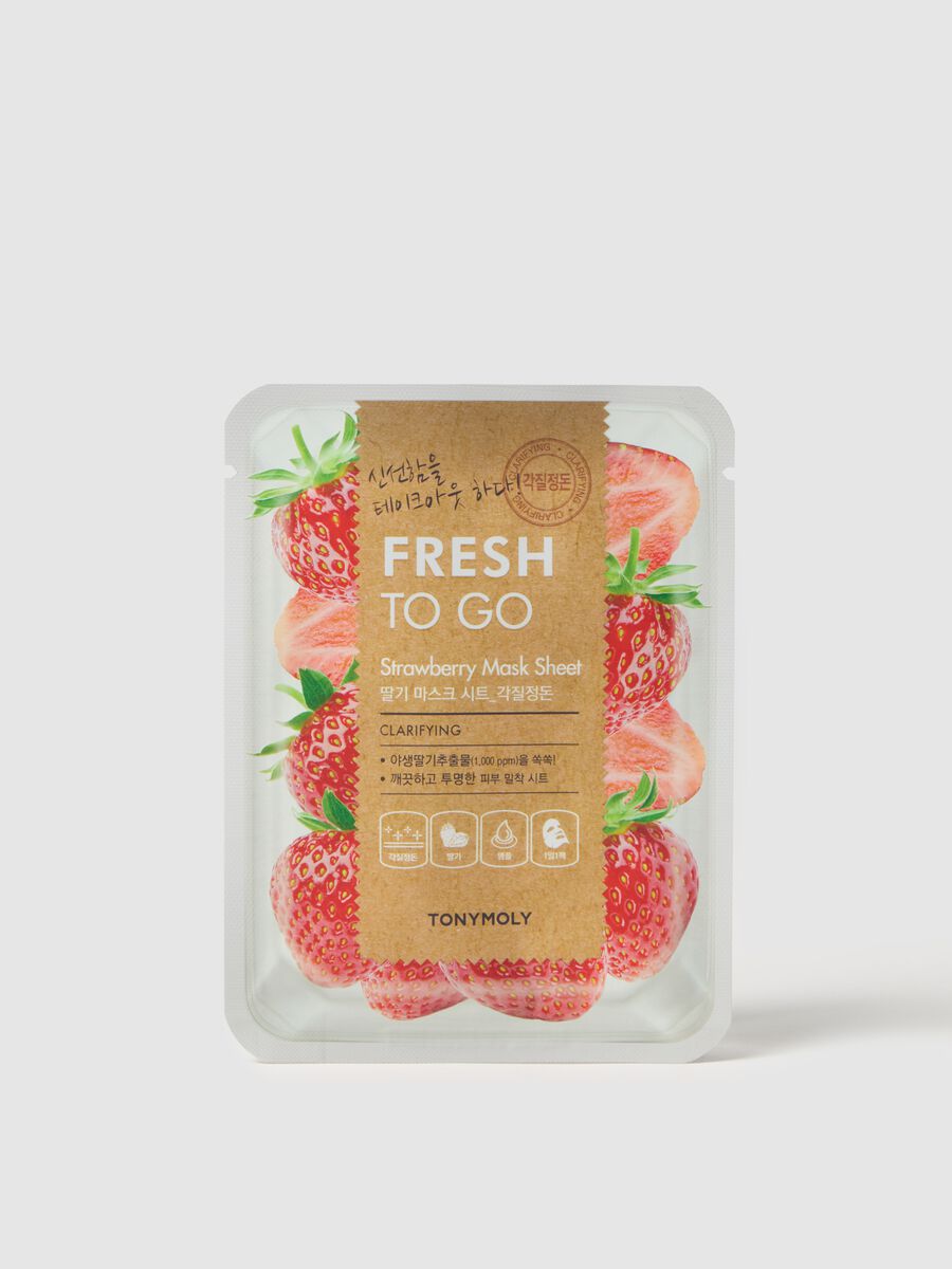 Purifying fabric mask with delicious strawberry extract - Korean skincare_0
