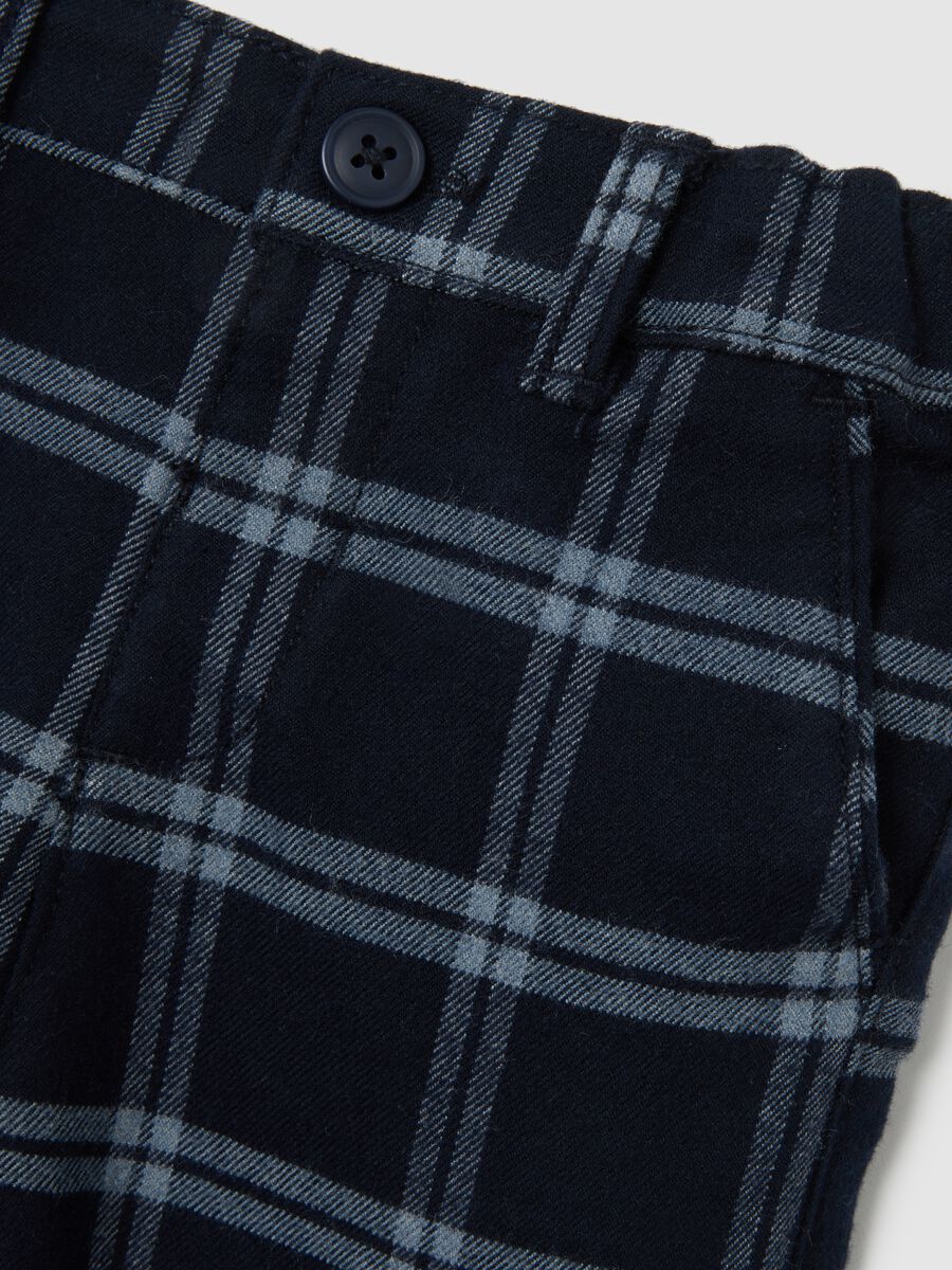 Multicolour children's trousers regular fit checkered_2
