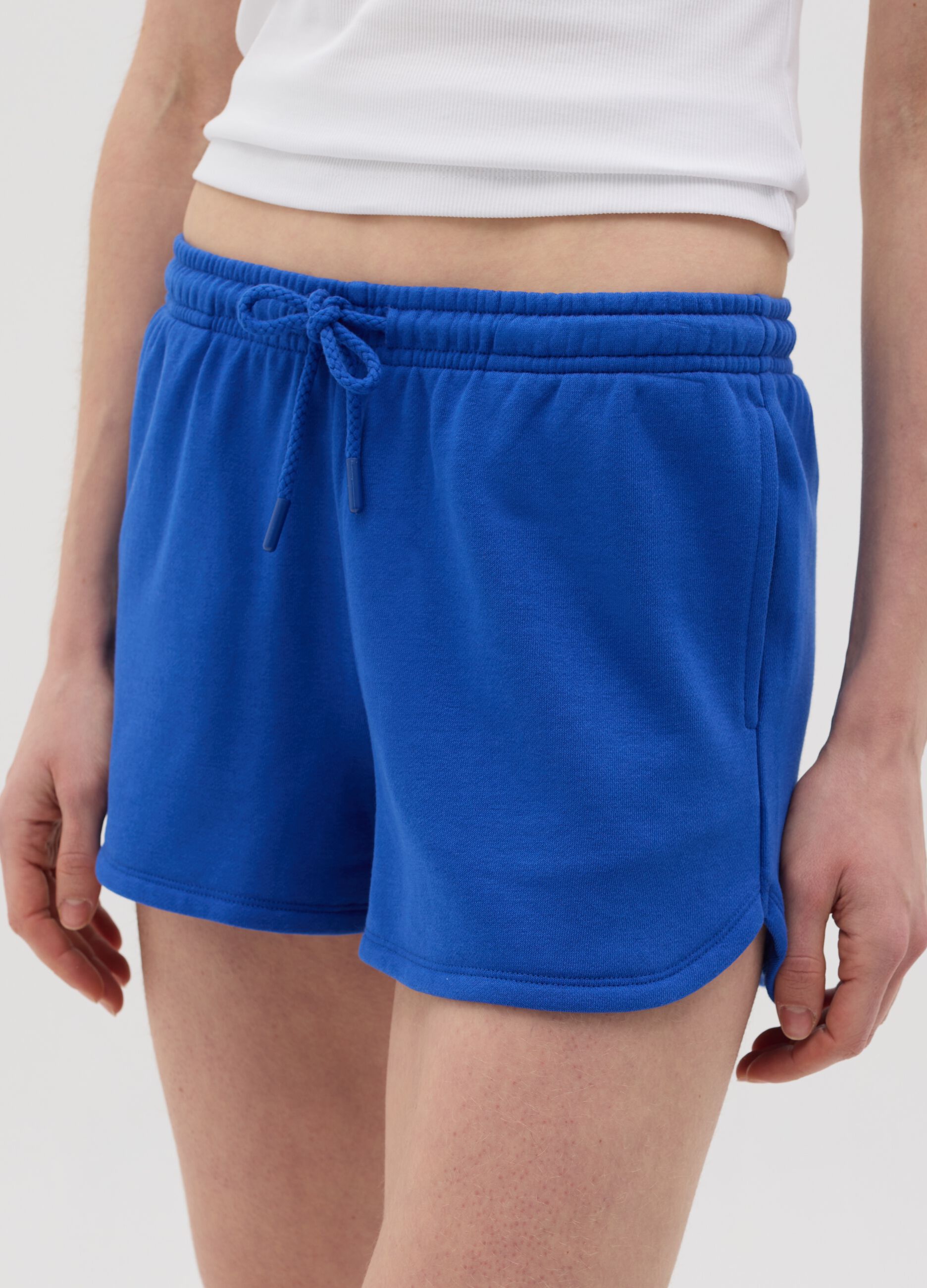 Shorts in French terry with drawstring