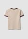 Pink cotton T-shirt with front graphic print and contrast trims_5