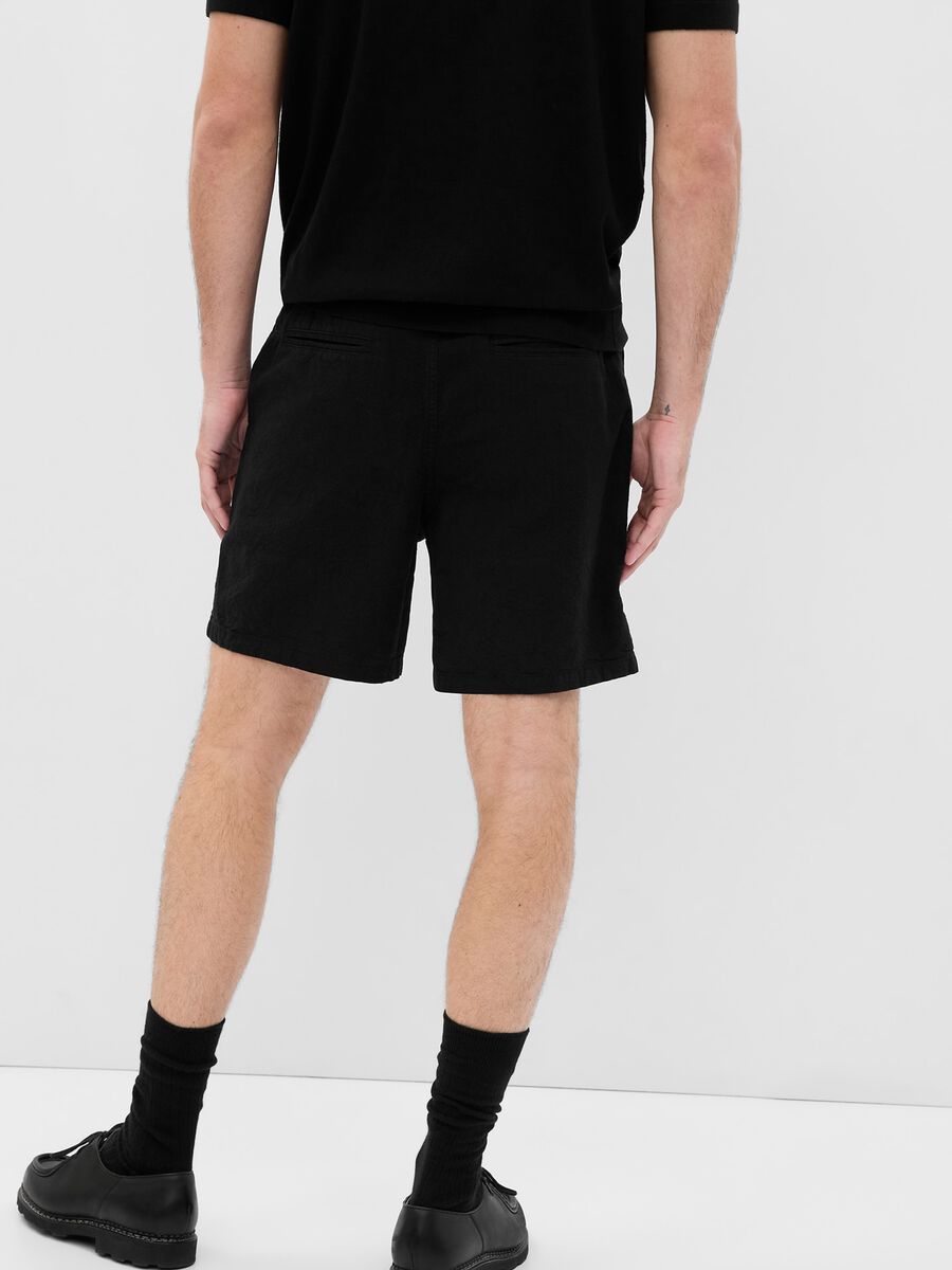 Shorts in lino e cotone_1