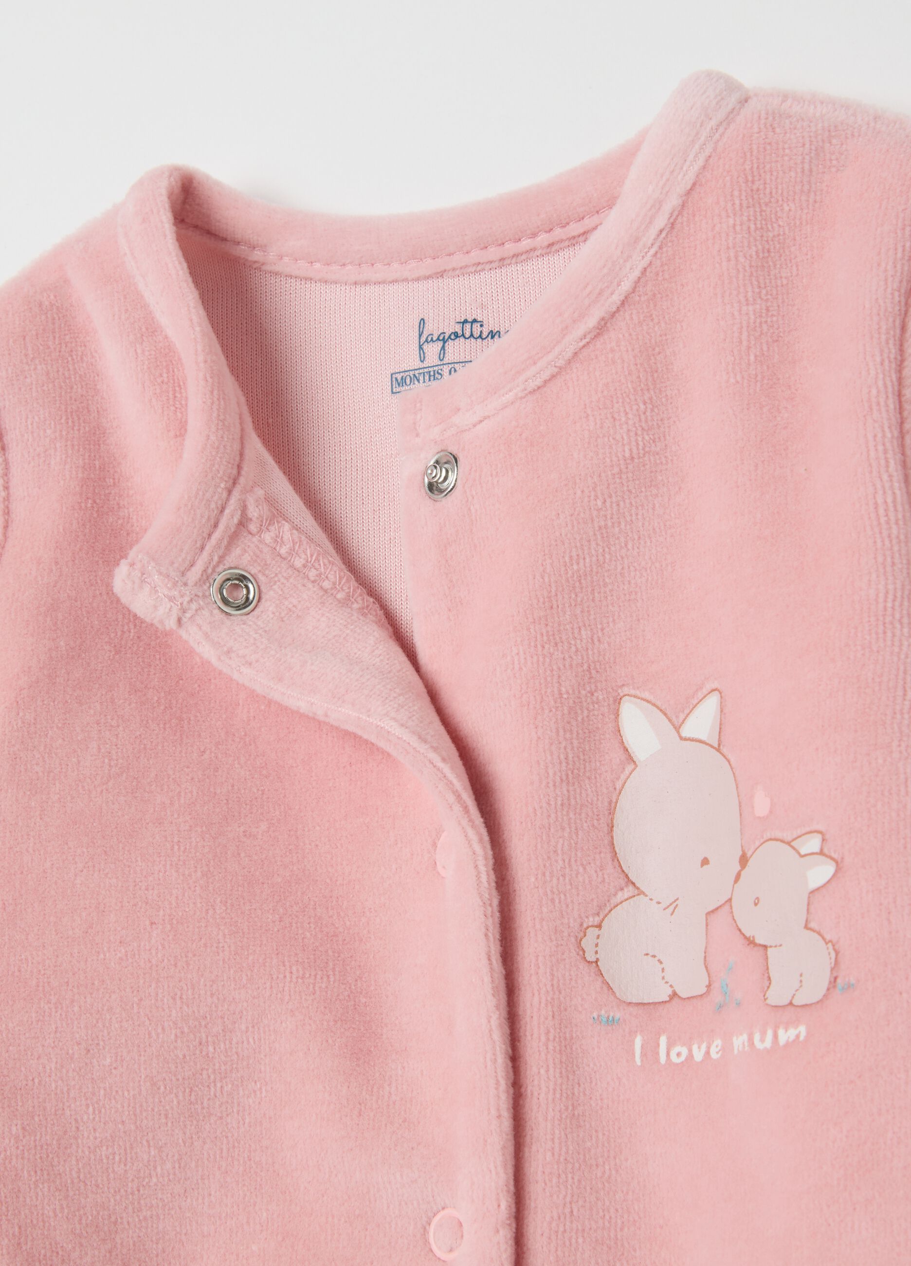 Two-pack pink cotton baby bodysuits with snap closure