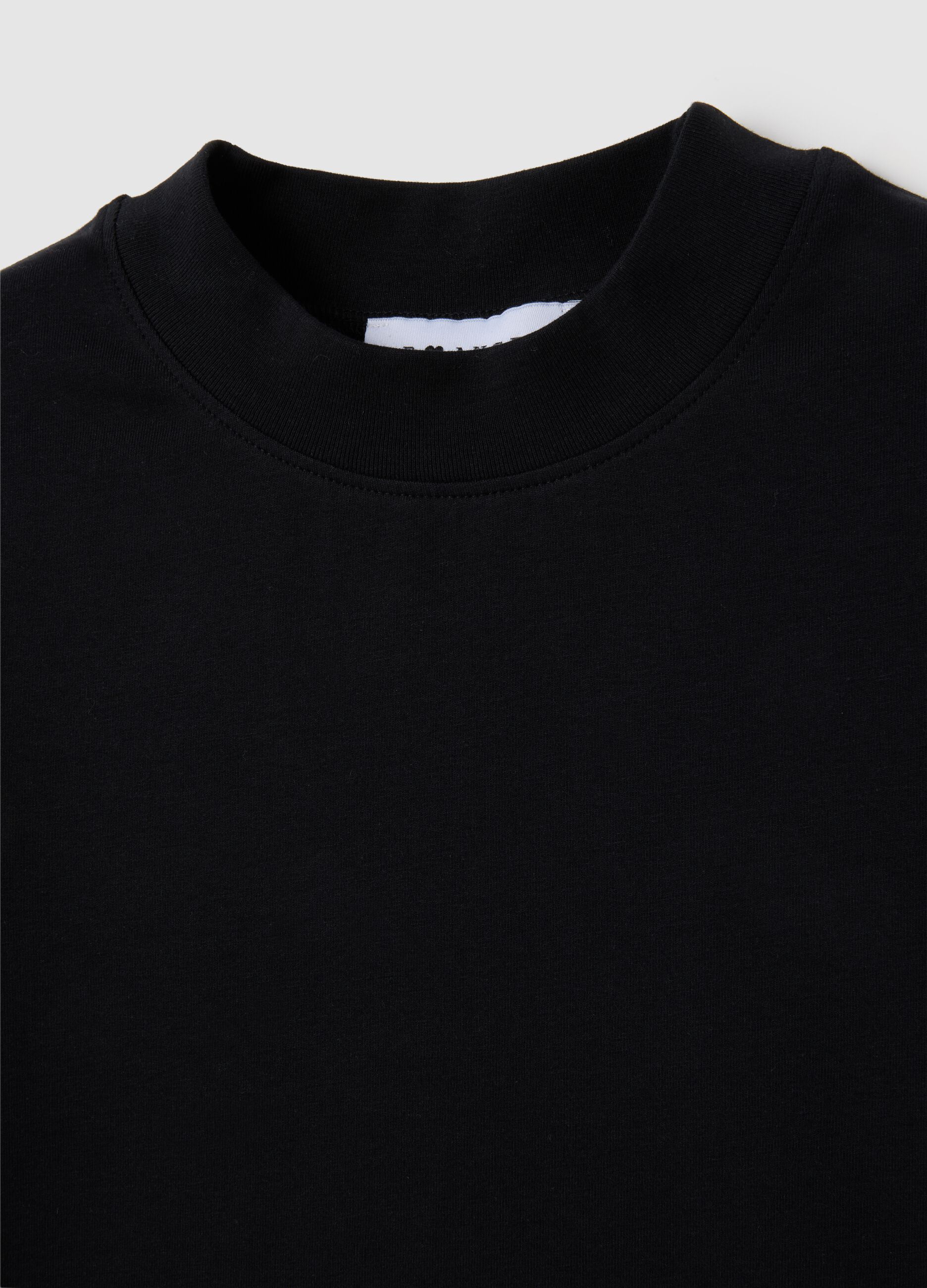 Women's Black Stretch Cotton T-shirt