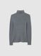 Grey cotton blend turtleneck regular fit_4