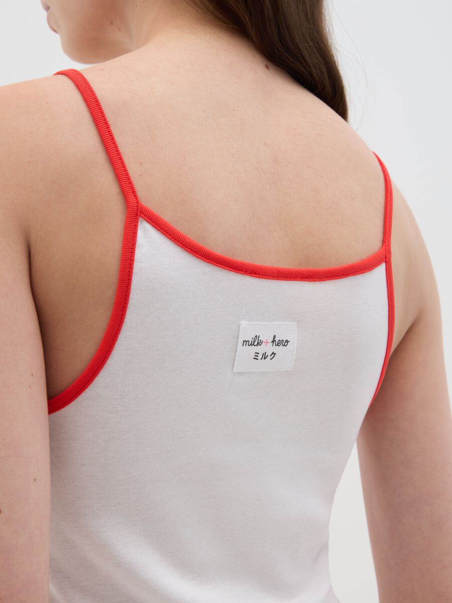 Women's multicolour pure cotton tank top regular fit_2