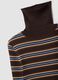 Brown striped fitted viscose-blend crew-neck jumper_2