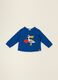 Blue pure cotton baby sweatshirt with print_0
