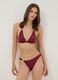 Red stretch bikini bottoms with gold-tone ring detail_0
