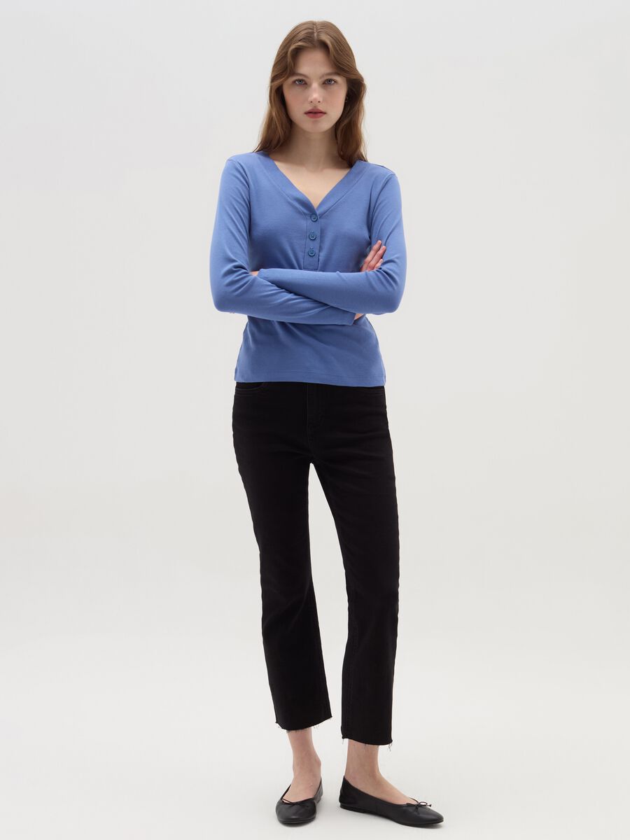 T-shirt maniche lunghe scollo serafino_1