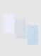 Infant's cotton sleeveless vest tripack in multicolour regular fit_0