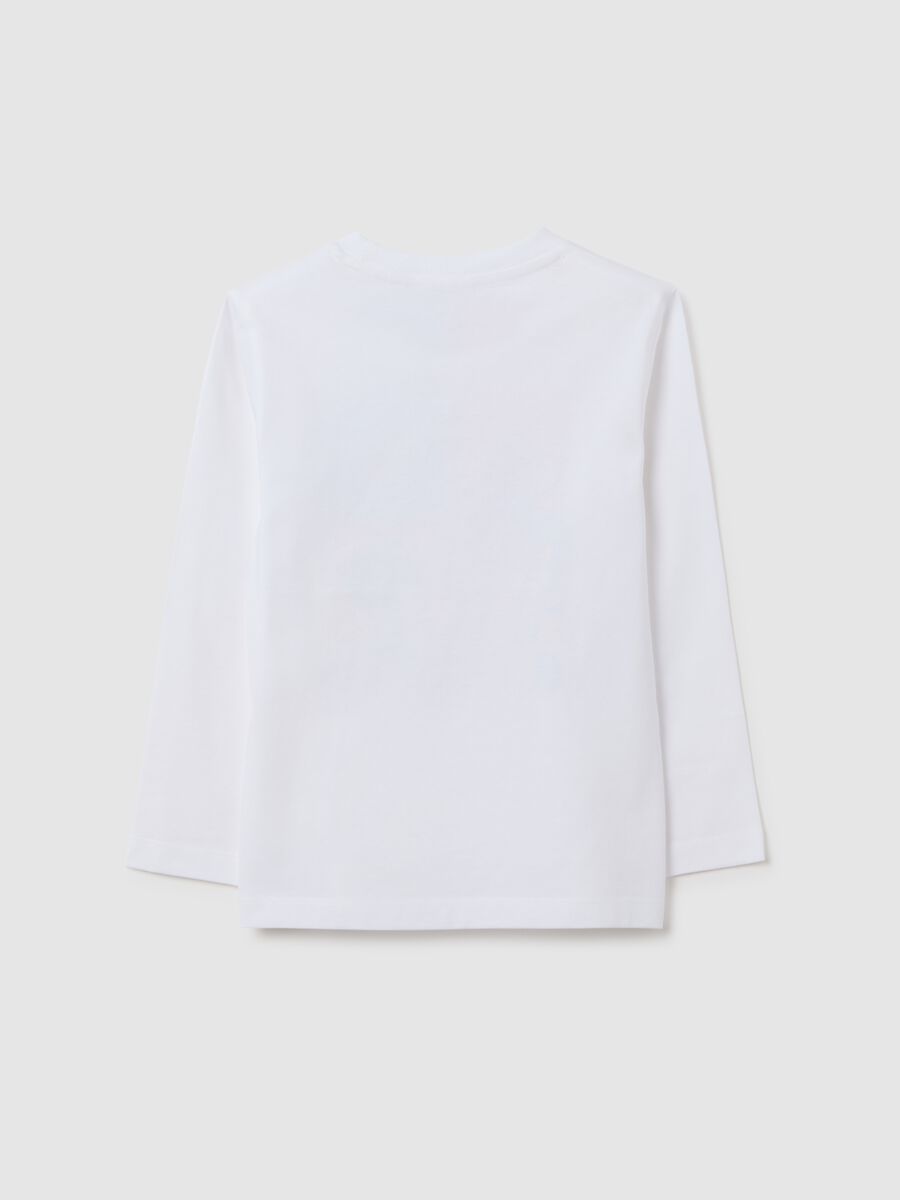 Children's white regular fit pure cotton t-shirt with Super Mario print_1