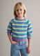 Girl's multicolour striped pure cotton pullover, regular fit_0