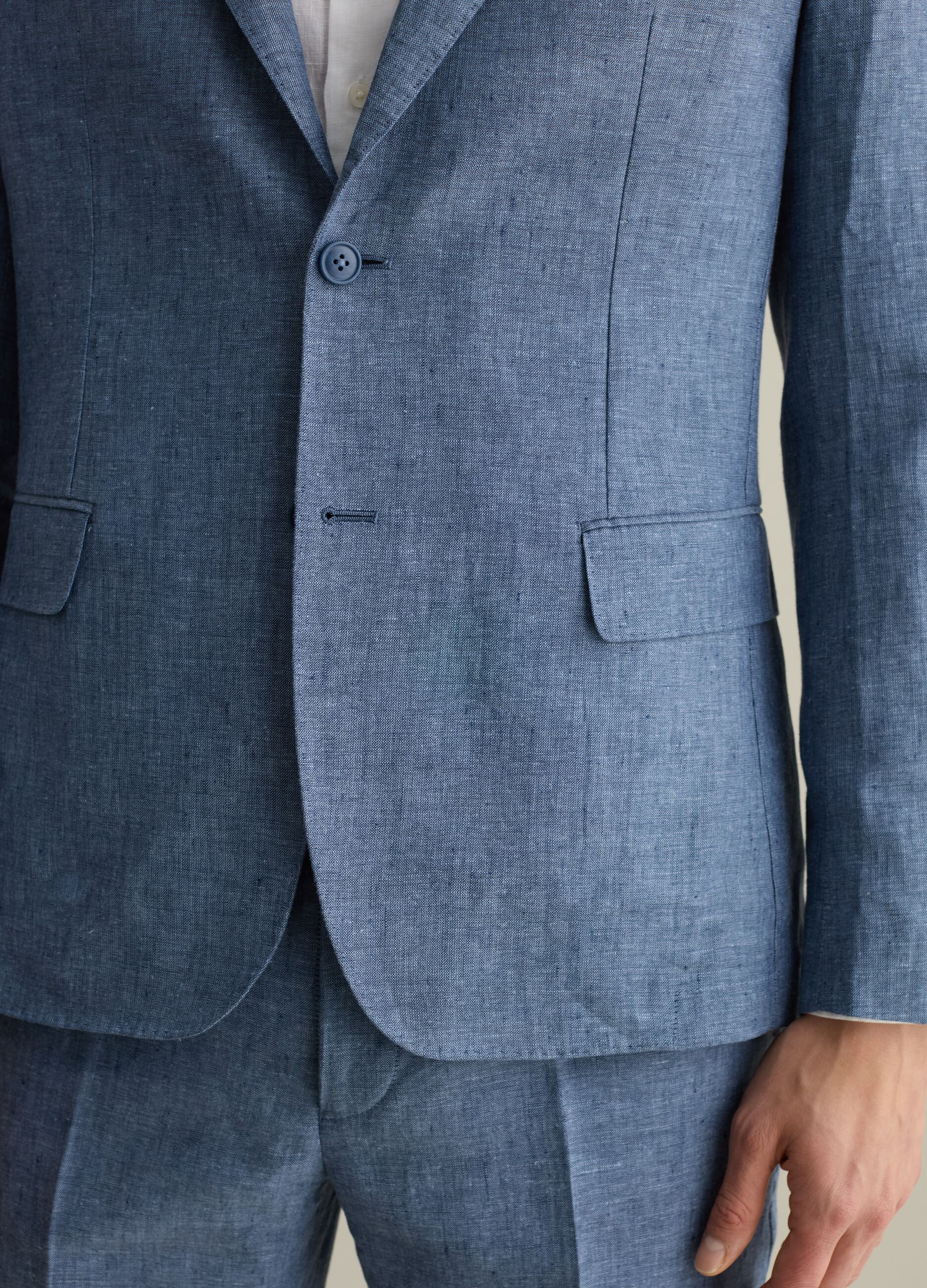 Blazer monopetto in lino