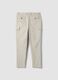 Pantaloni grigi cargo in twill di cotone elasticizzato comfort fit_2