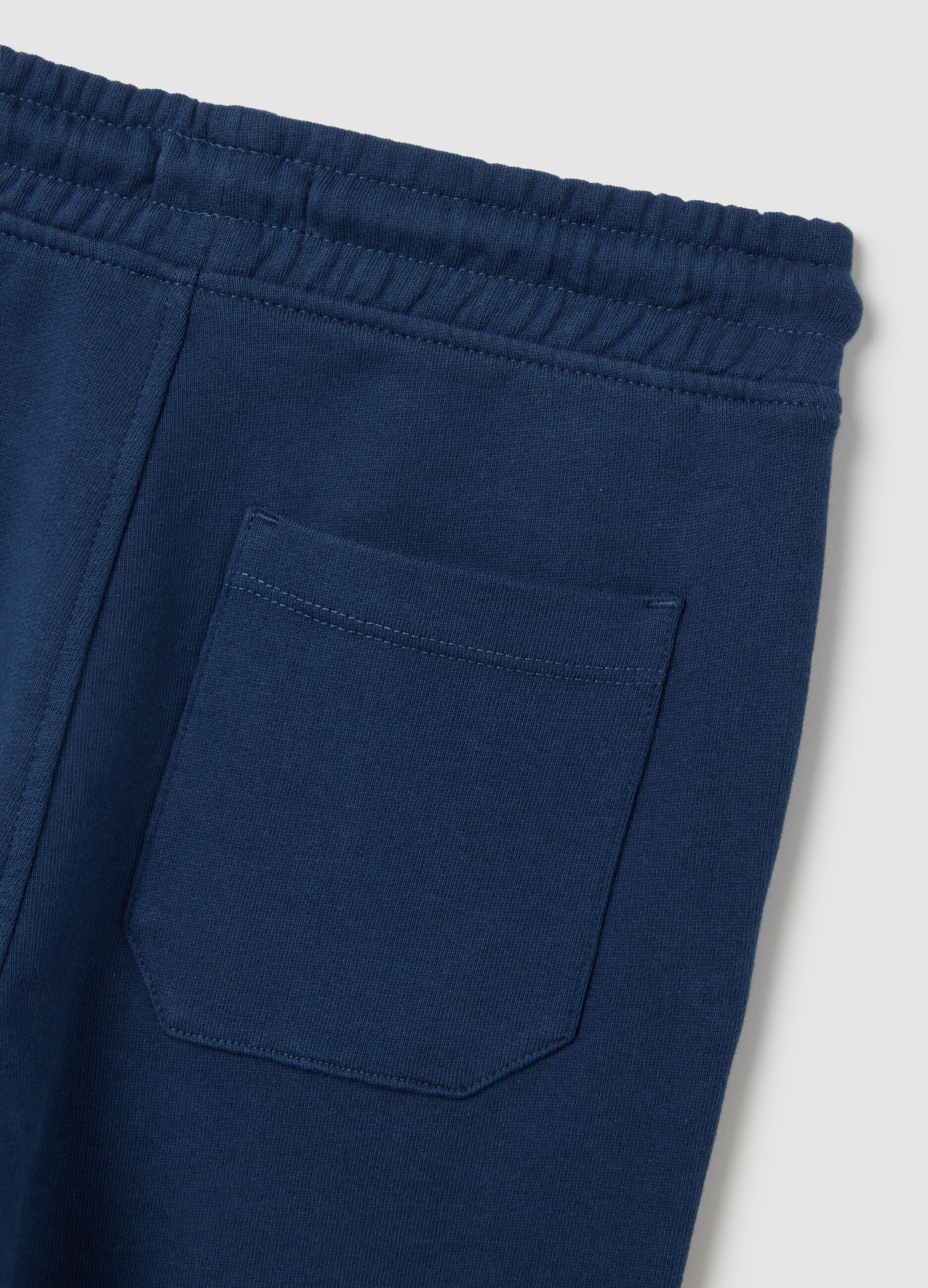 Children's blue jogger trousers in pure cotton regular fit