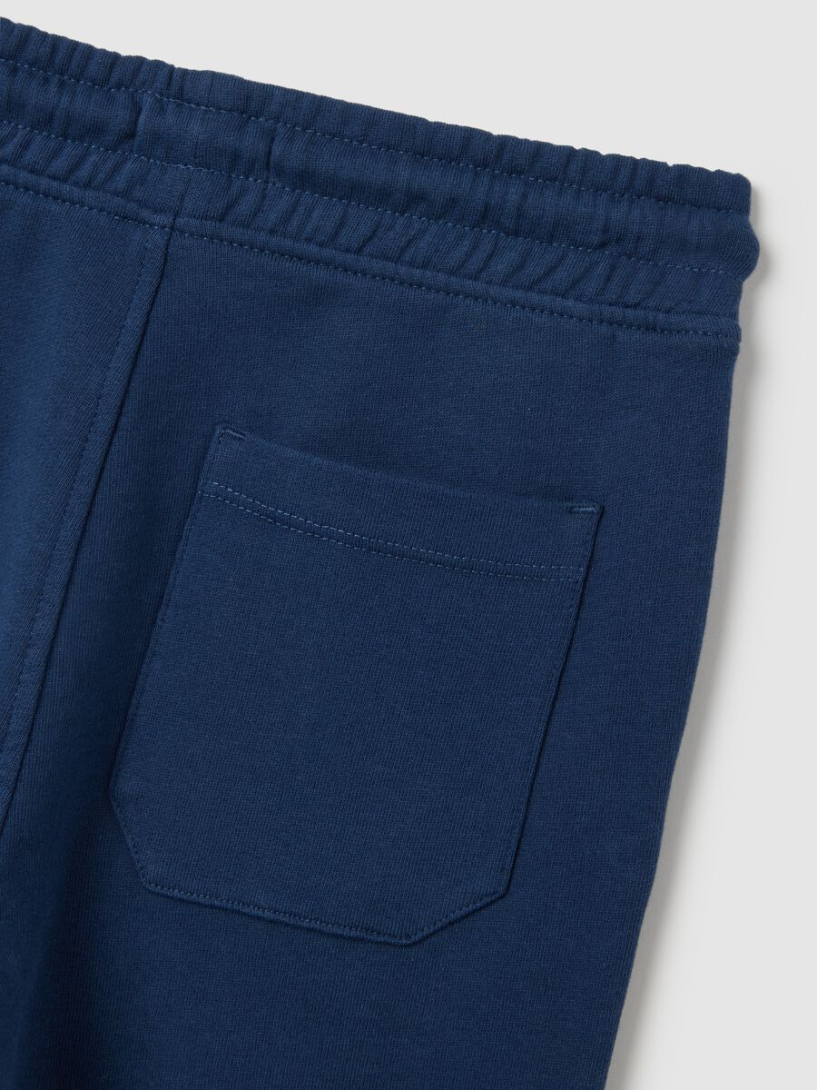 Children's blue jogger trousers in pure cotton regular fit_3