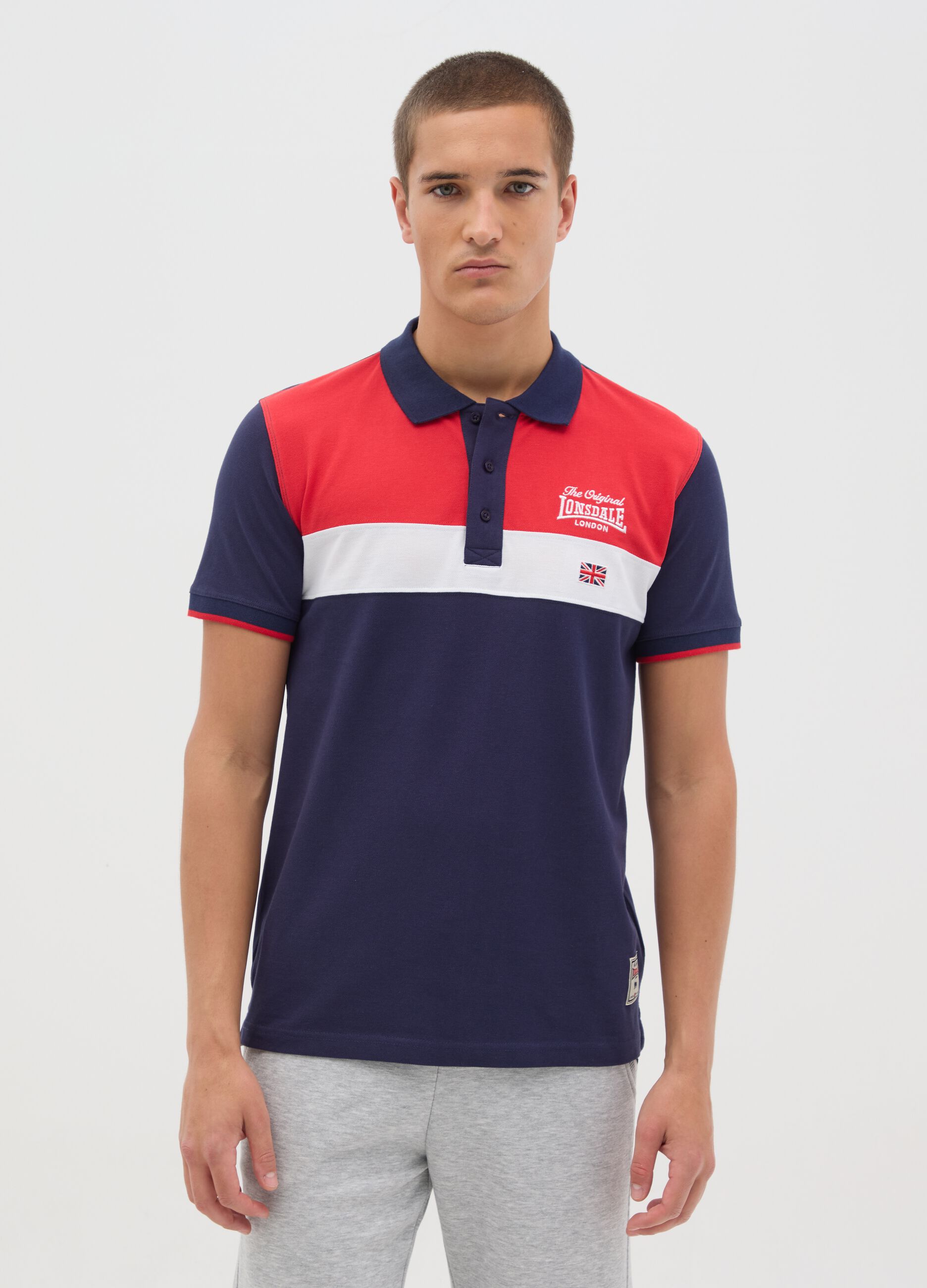 Men's pure cotton multicolour polo